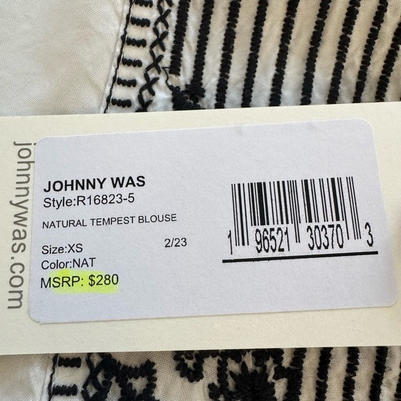 NWT Johnny Was Natural Tempest Blouse XS - Picture 12 of 12